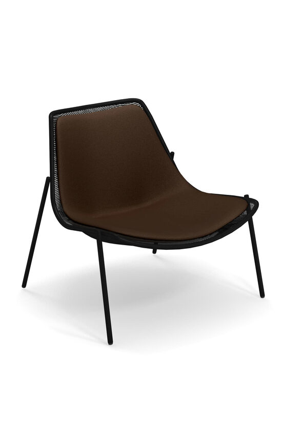 Divas tumši brūnas sēdītes atpūtas krēsliem 'Pie uguns'